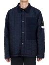 Men's Stella Wappen Patch Quilted Jacket Navy - STONE ISLAND - BALAAN 2