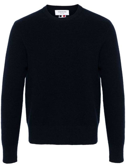 Arm Band Merino Wool Pique Knit Top Navy - THOM BROWNE - BALAAN 2