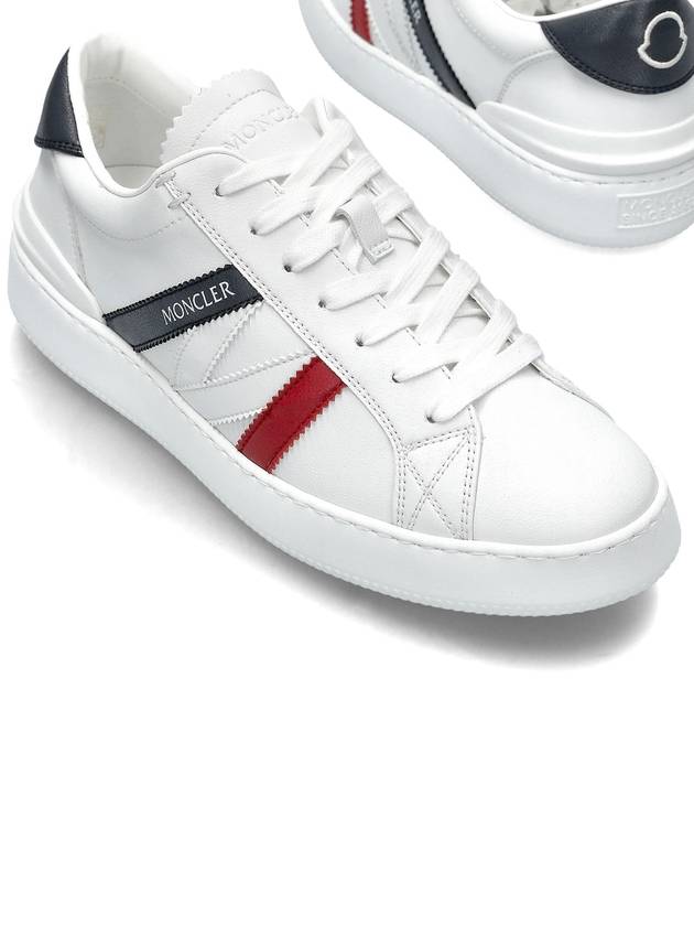 Men's Monaco M Leather Low Top Sneakers White - MONCLER - BALAAN 2