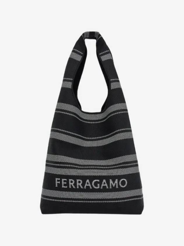 Ferragamo tote bag black optic white 241357 765639 - SALVATORE FERRAGAMO - BALAAN 4