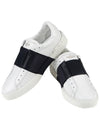 Men's Rockstud Banding Navy Block Sneakers White - VALENTINO - BALAAN 2