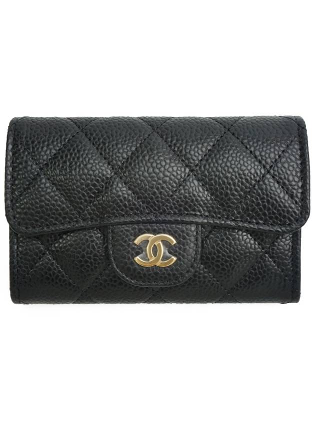 Classic Grained Calfskin Card Wallet Black - CHANEL - BALAAN 2