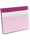 Saffiano Color Block Card Wallet Pink - MARNI - BALAAN 4