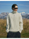 overfit volume half zip-up ribbed knit white - FLUKE - BALAAN 2