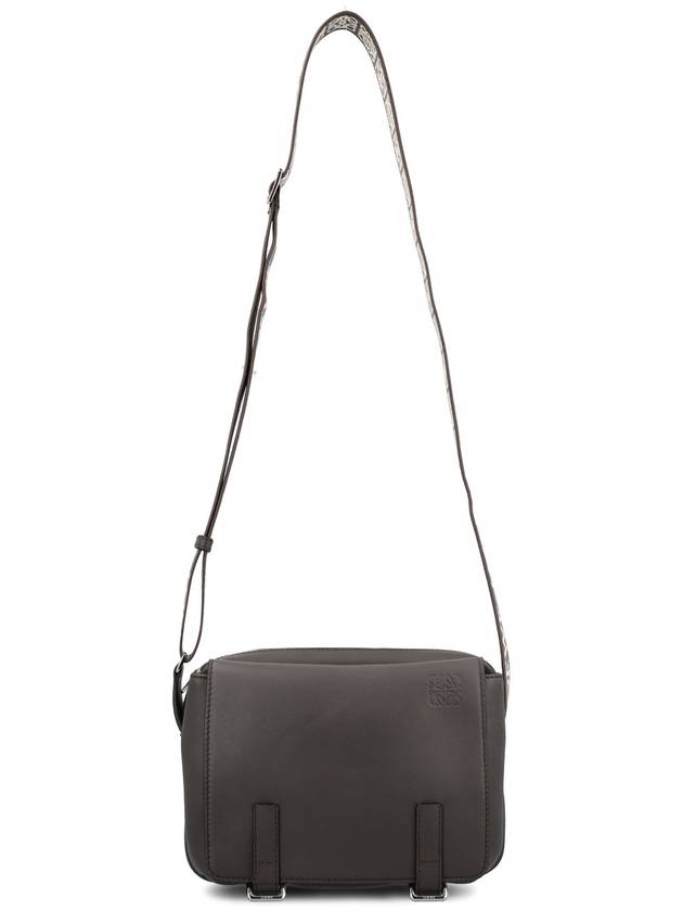 Military Leather Messenger Bag Dark Grey - LOEWE - BALAAN 2