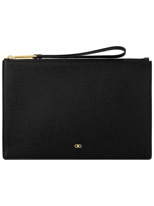 Gancini Clutch Bag Black - SALVATORE FERRAGAMO - BALAAN 6