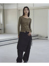 Wrap skirt half banded pants Black - THE GREEN LAB - BALAAN 2