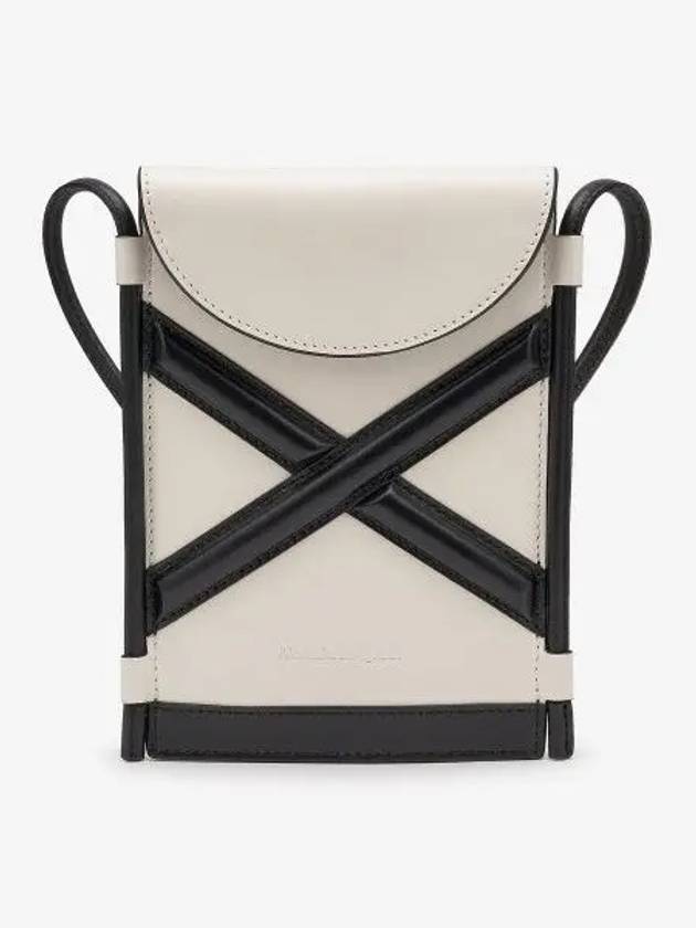 Micro Curve Cross Bag Ivory Black - ALEXANDER MCQUEEN - BALAAN 2