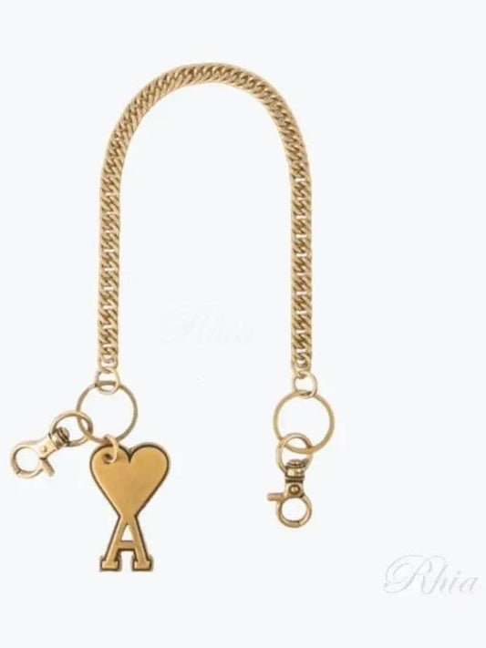 Heart Logo Metal Key Holder Gold - AMI - BALAAN 2