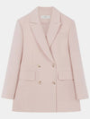 Colin Office Setup Double Button Flap Pocket Jacket Powder Pink COLIN29PP - RAMUSTUDIO - BALAAN 2