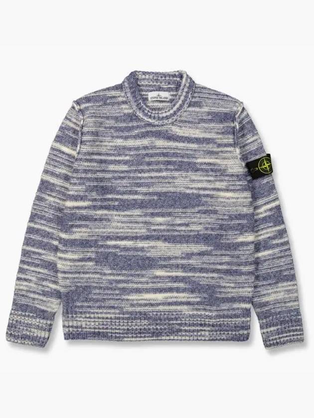 Wappen Patch Wool Knit Top Blue - STONE ISLAND - BALAAN 2