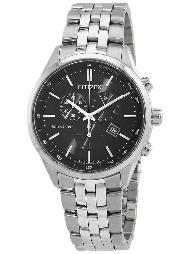 Citizen Eco-Drive Chronograph Black Dial Men's Watch AT2140-55E - CITIZEN - BALAAN 1