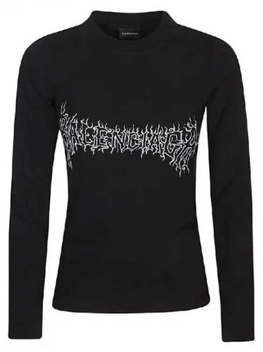 Heavy metal logo fitted t shirt 271474 - BALENCIAGA - BALAAN 1