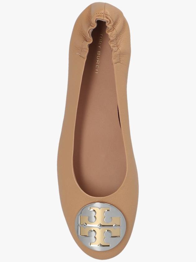 Tory Burch ‘Claire’ Leather Ballet Flats, Women's, Beige - TORY BURCH - BALAAN 6