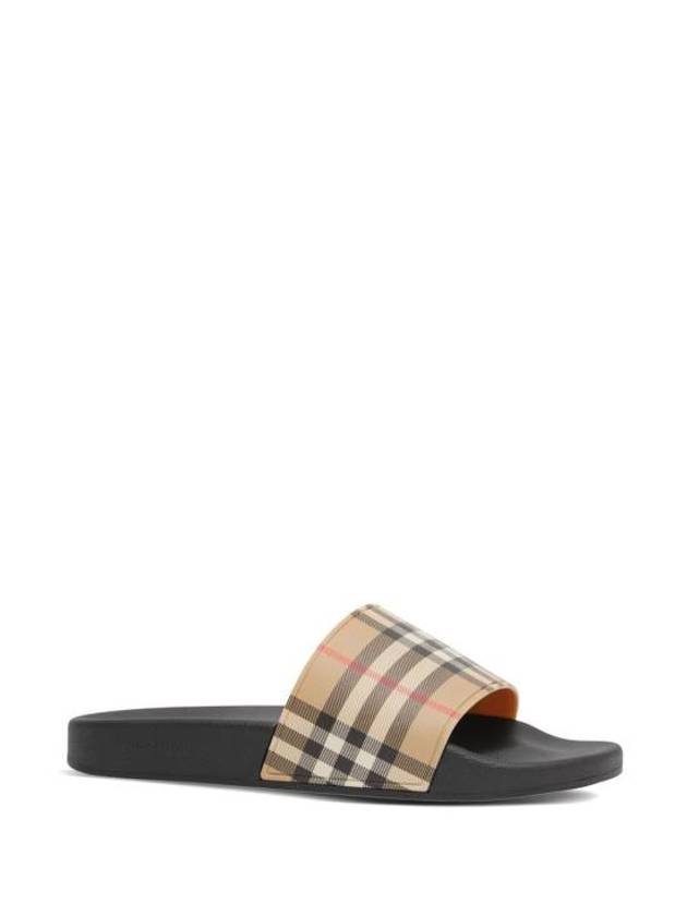 Check Furley Slippers Beige - BURBERRY - BALAAN 3