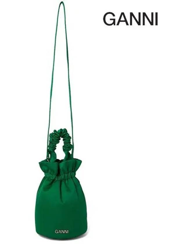 Women's Logo Bucket Bag Kelly Green - GANNI - BALAAN 7