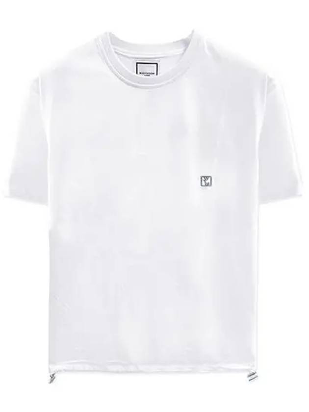 Cotton String Round Short Sleeve T-Shirt White Men's T-Shirt W233TS12701W - WOOYOUNGMI - BALAAN 1