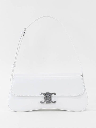 Medium Calfskin Shoulder Bag White - CELINE - BALAAN 2