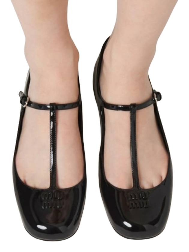 Patent Leather Ballerinas Black - MIU MIU - BALAAN 7