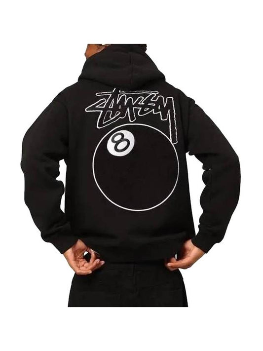 8 Ball Cotton Hoodie Black - STUSSY - BALAAN 1