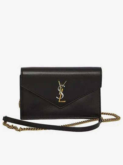 Cassandre Envelope Chain Shoulder Bag Black - SAINT LAURENT - BALAAN 2