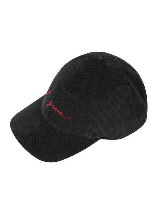 golf wear corduroy ball cap Corduroy ballcap Black - J JANE - BALAAN 2