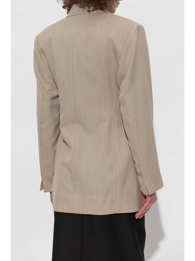 Victoria Beckham Wool Blazer, Women's, Beige - VICTORIA BECKHAM - BALAAN 4