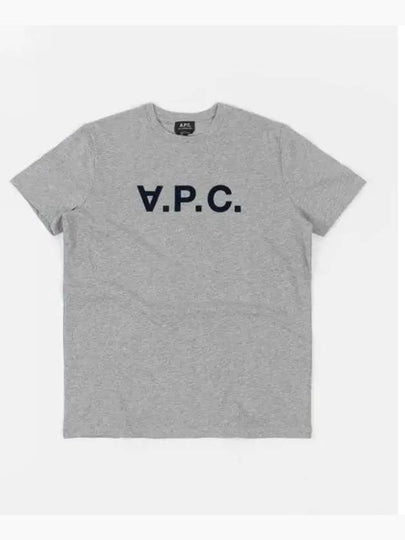 Black VPC Logo Short Sleeve T-Shirt Light Grey - A.P.C. - BALAAN 2