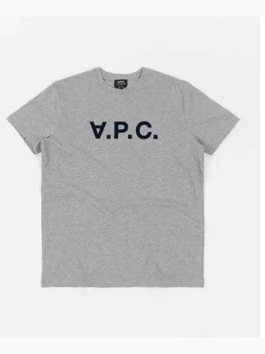 Black VPC Logo Short Sleeve T-Shirt Light Grey - A.P.C. - BALAAN 2