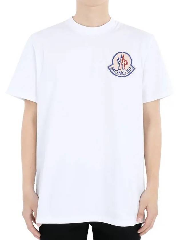 Men s Logo Print Short Sleeve White 8C00004 83927 00A - MONCLER - BALAAN 2