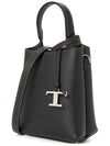 Micro Leather Mini Tote Bag Black - TOD'S - BALAAN 3