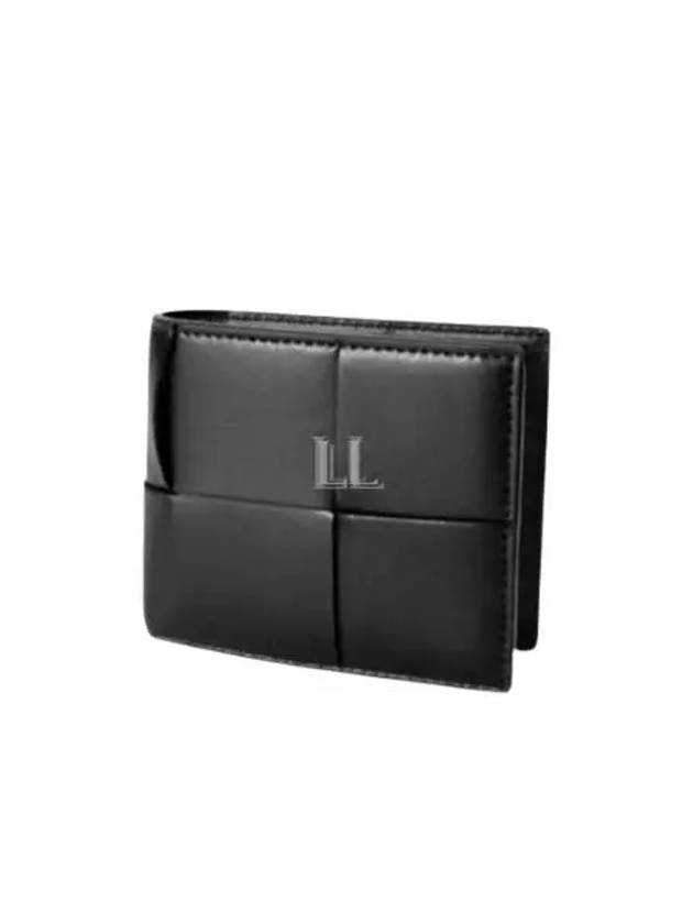 Maxi Intrecciato Coinpurse Half Wallet Black - BOTTEGA VENETA - BALAAN 2