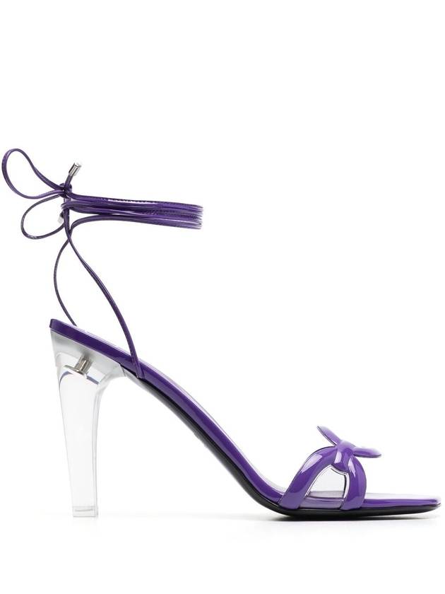 Women's Chain 1967 Lace Up Sandal Heel Purple - VALENTINO - BALAAN 2