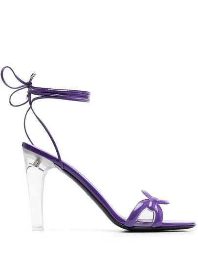 Women's Chain 1967 Lace Up Sandal Heel Purple - VALENTINO - BALAAN 2