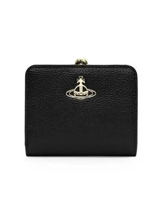 Re-Vegan Gold Logo Half Wallet Black - VIVIENNE WESTWOOD - BALAAN 2