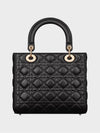 Lady Cannage Lambskin Medium Tote Bag Black - DIOR - BALAAN 4