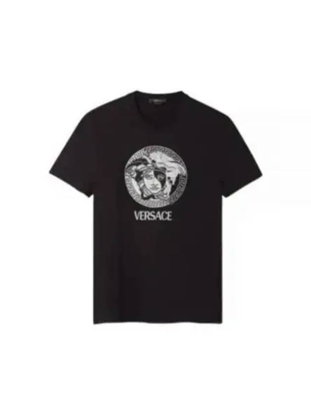 Medusa Logo Short Sleeve T-Shirt Black - VERSACE - BALAAN 2