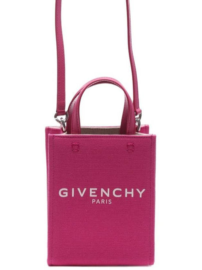 Mini G Canvas Tote Bag Fuchsia - GIVENCHY - BALAAN 2