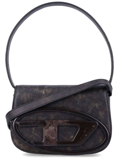 1DR Iconic Distressed Leather Shoulder Bag Dark Brown - DIESEL - BALAAN 2