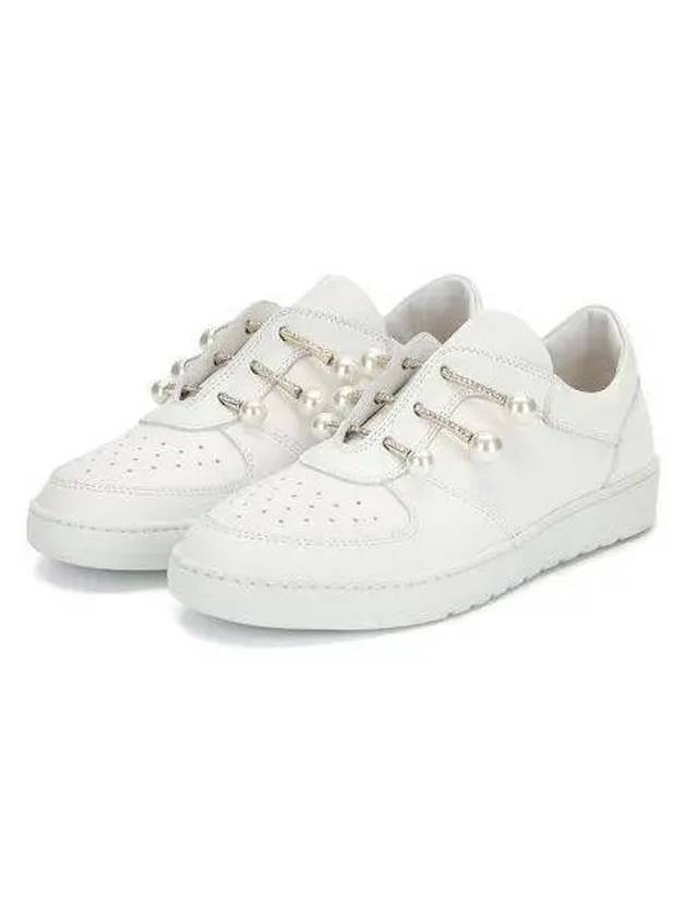 Pearl embellished low top sneakers white CS9366 - COLIAC - BALAAN 1