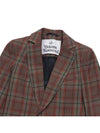 Women's ALIEN TEDDY Check Coat 1D010001 W00MM SI - VIVIENNE WESTWOOD - BALAAN 3