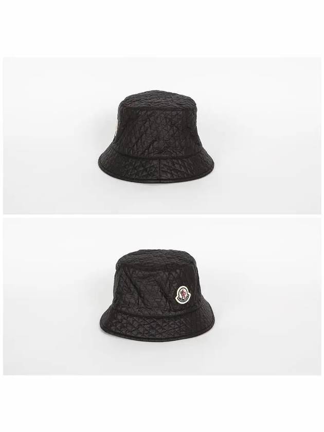 Quilted Nylon Bucket Hat Black - MONCLER - BALAAN 4