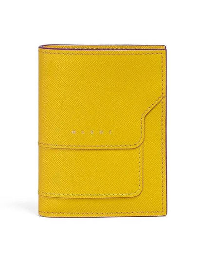 Saffiano Logo Half Wallet Yellow - MARNI - BALAAN 2