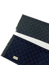 GG Microssima Two-Tone Wool Muffler Navy - GUCCI - BALAAN 5