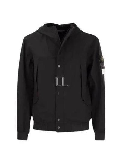 Light Soft Shell R E Dye Technology In Recycled Polyester Hooded Jacket Black - STONE ISLAND - BALAAN 2