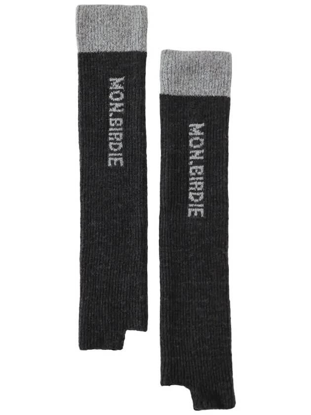 MONBIRDIE LOGO KNITED LEG WARMER logo leg warmerGREY - MONBIRDIE GOLF - BALAAN 3