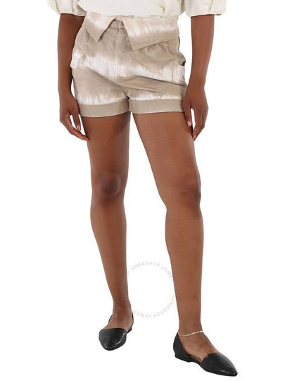 Women's Tie Dye Denim Shorts Beige - STELLA MCCARTNEY - BALAAN 2