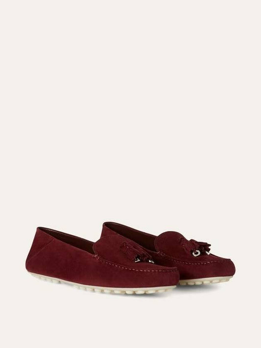 Dot Sole Suede Loafers Wild Plum - LORO PIANA - BALAAN 2