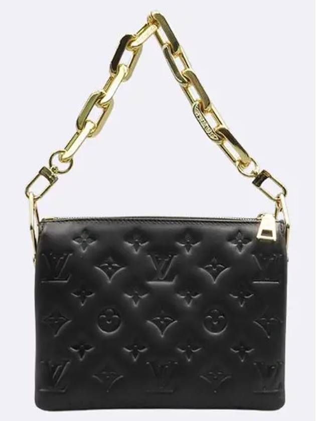 M21259 NOIR Black Monogram Leather Kusang BB Gold Chain Shoulder and Crossbag - LOUIS VUITTON - BALAAN 2