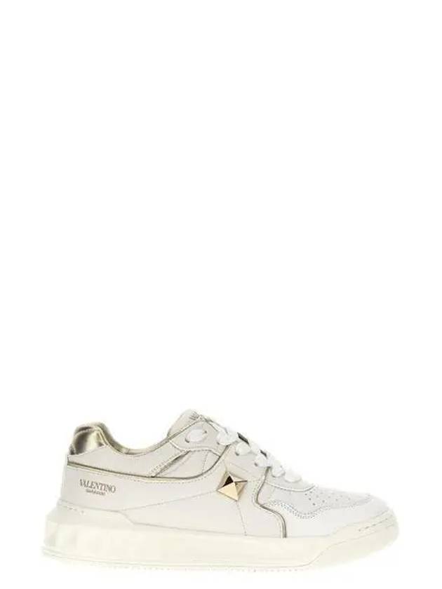 Logo Studded Low-Top Sneakers White - VALENTINO - BALAAN 2